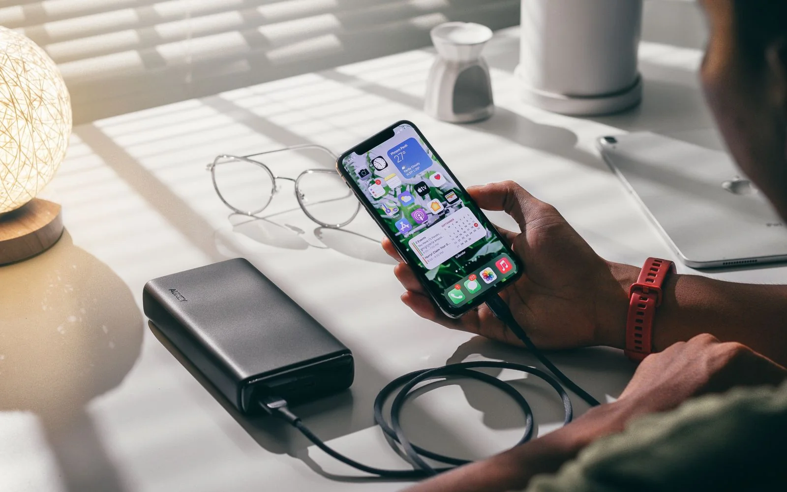 Mobile & Travel gear in a lived-in everyday setting