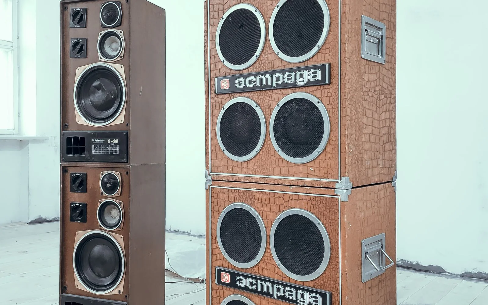 Audio gear in a lived-in everyday setting
